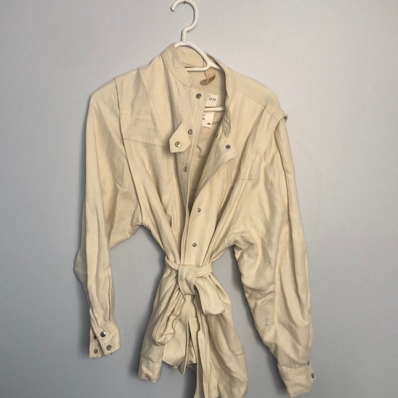 H&M Twill Shirt/Jacket with Belt - Picture 1 of 3